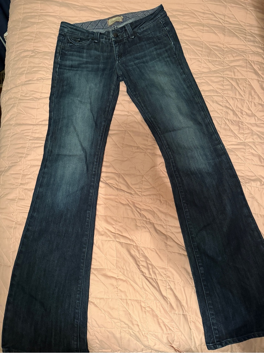 PAIGE Dark Blue Flare Jeans